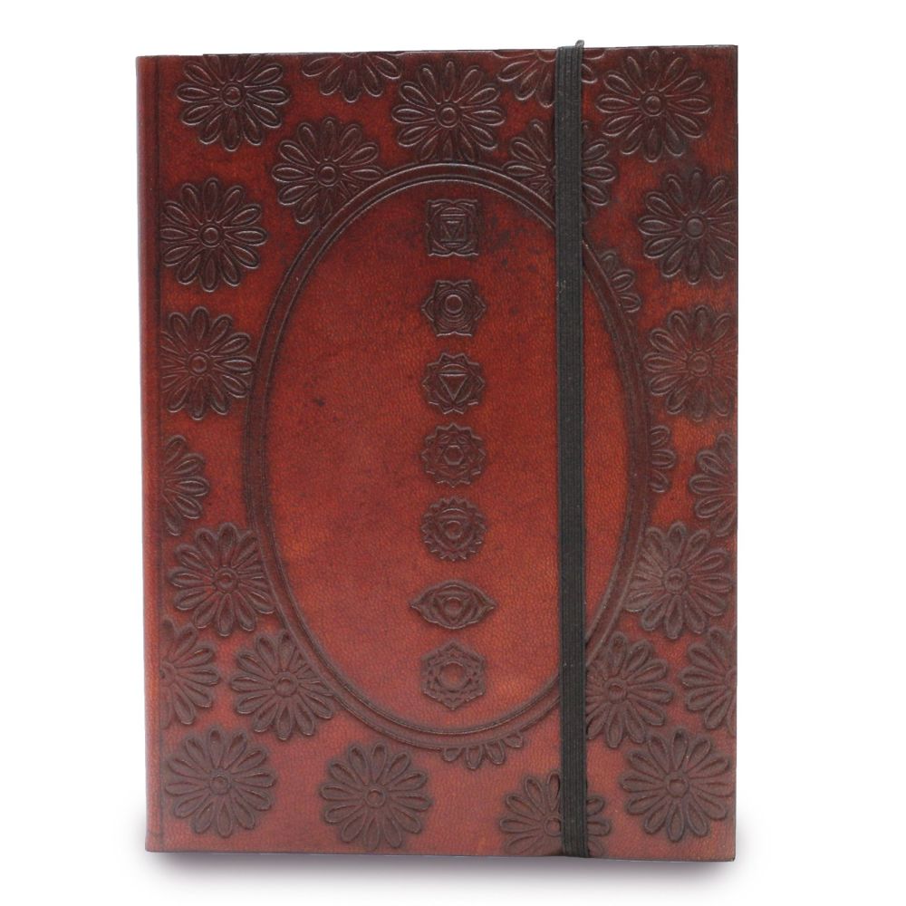 Leather Chakra Mandala Notebook (6x4") 