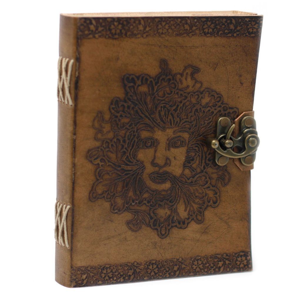 Leather Green Man Notebook  (6x8") 200 pages