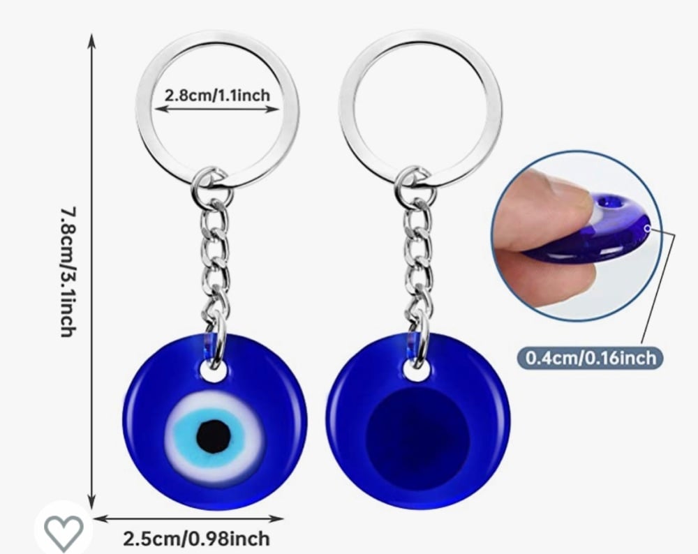 All Seeing Eye Lucky Glass Symbol Keyring (1)