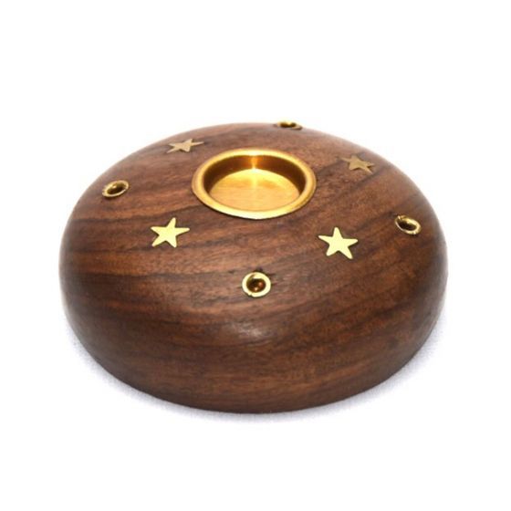 Wooden Dome Incense Sticks and Cone Holder