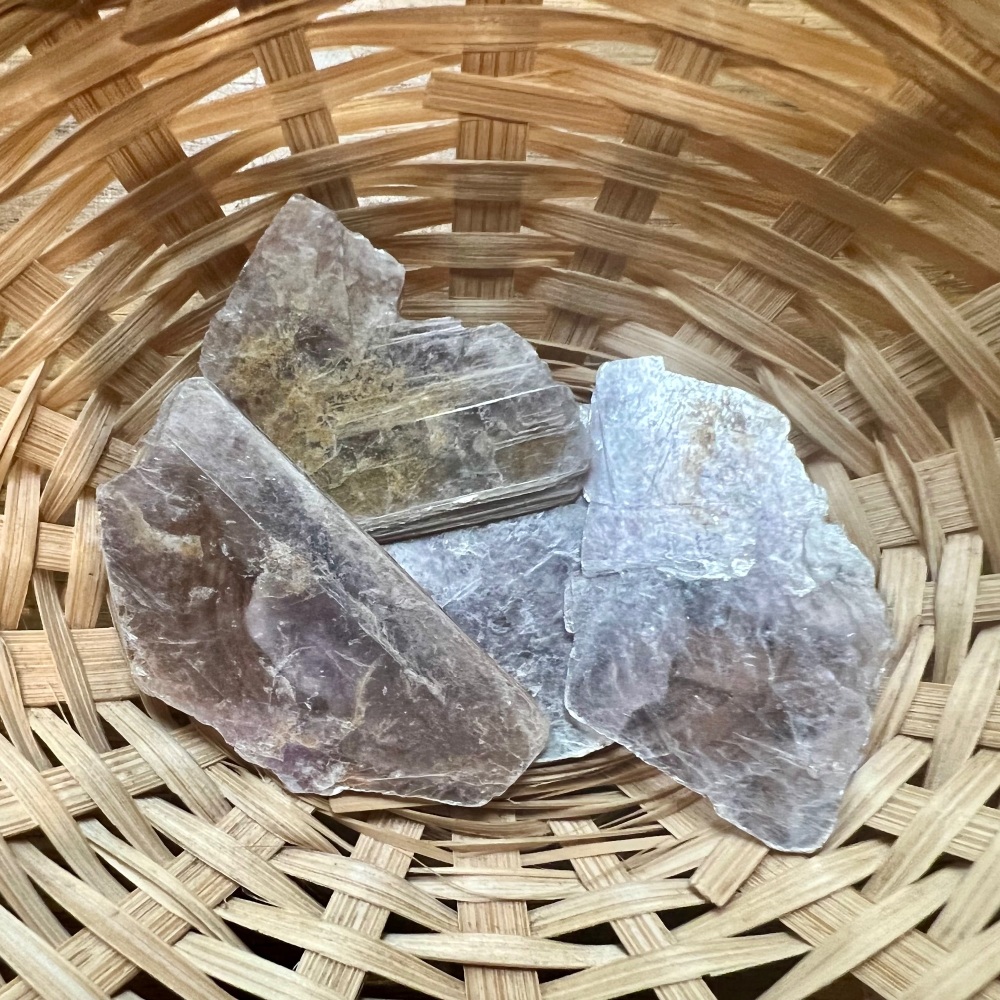 Raw Stone - Lepidolite, Mica, Purple (Flat)