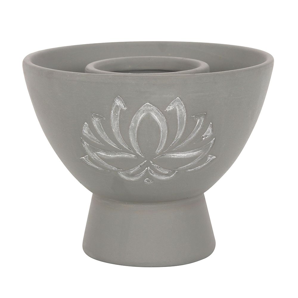 Terracotta Smudge Bowl - Lotus