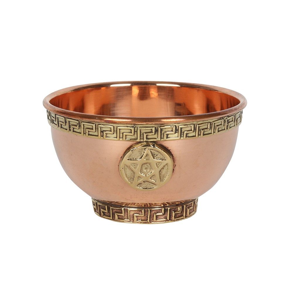 Brass Offering Bowl - Pentagram Design