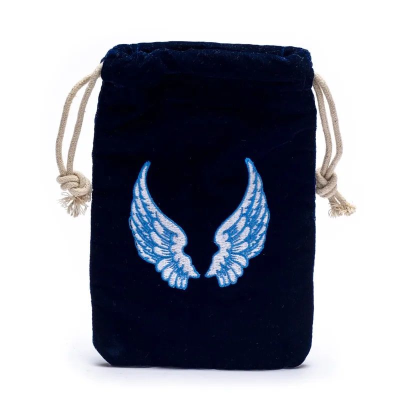 Tarot Bag - Embroidered  Angel Wings 19x13cm