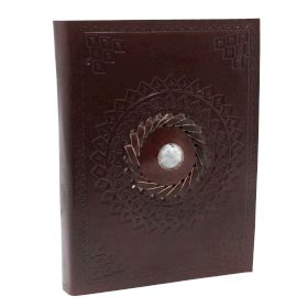 Leather Moonstone Notebook (7x5") 200 pages