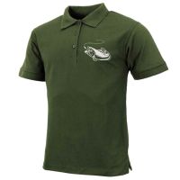 Mens Premium Comfort Fit Short Sleeve Fish Logo Polo Shirt Summer Top