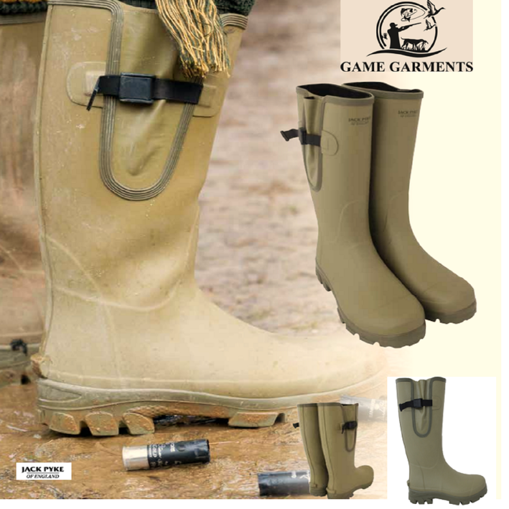 Jack Pyke Gusset Wellington Boots Wellies Hunting Shooting Waterproof Shoe UK