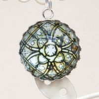 Medieval French stained glass, deep pendant 
