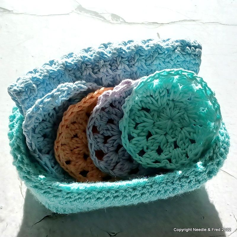 Cotton Crochet Washcloth and Face Scrubbies