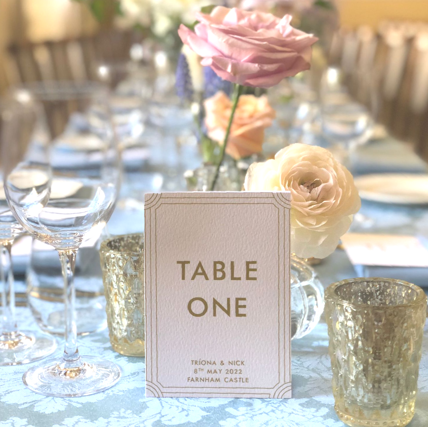Table Number Cards