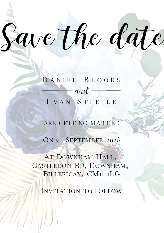 Bluetique ELECTRONIC Save the Date