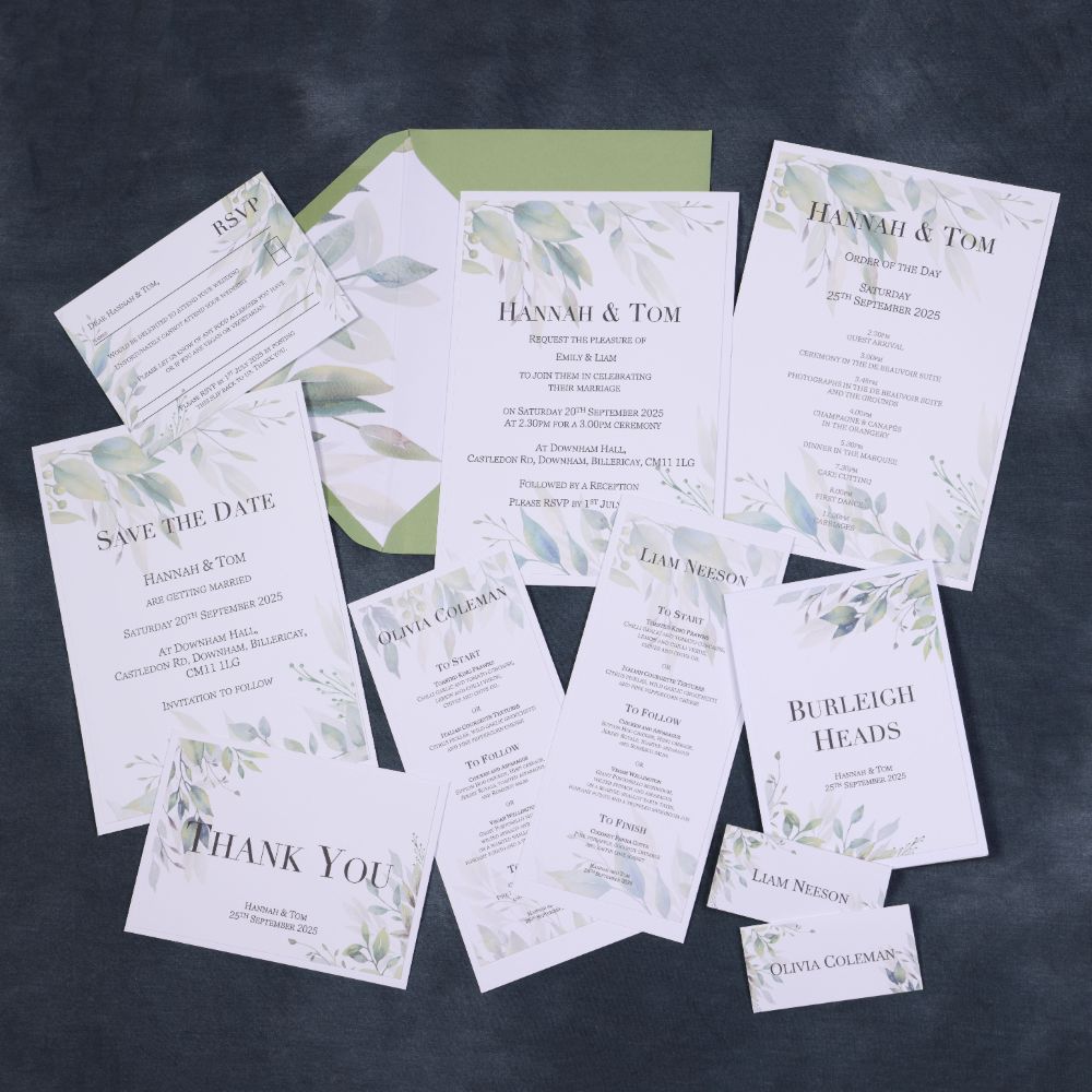 Eucalyptus Eternity Wedding Stationery Collection