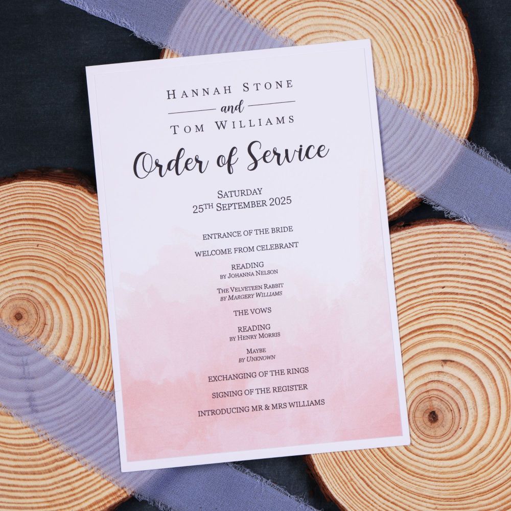 Candyfloss Order of the Day /  Service Card
