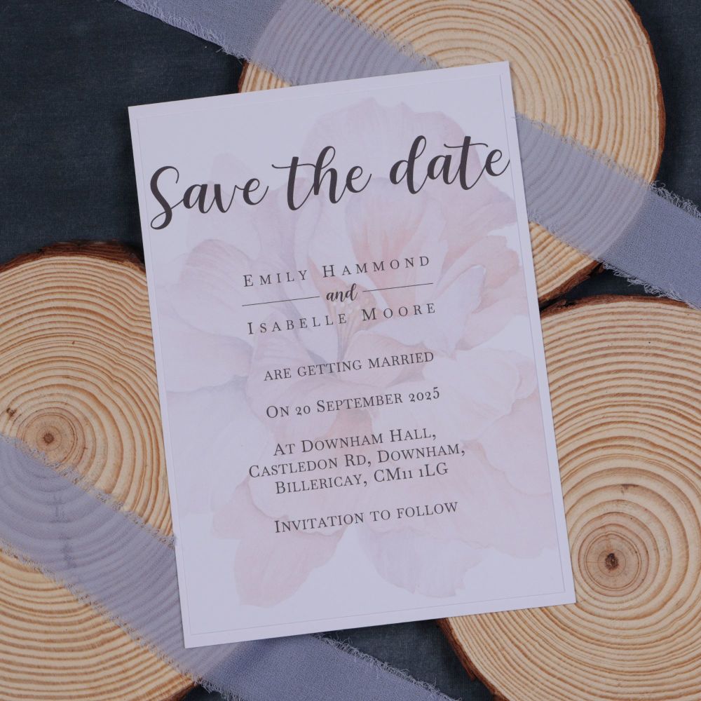 The Bold and the Beautiful Save the Date card