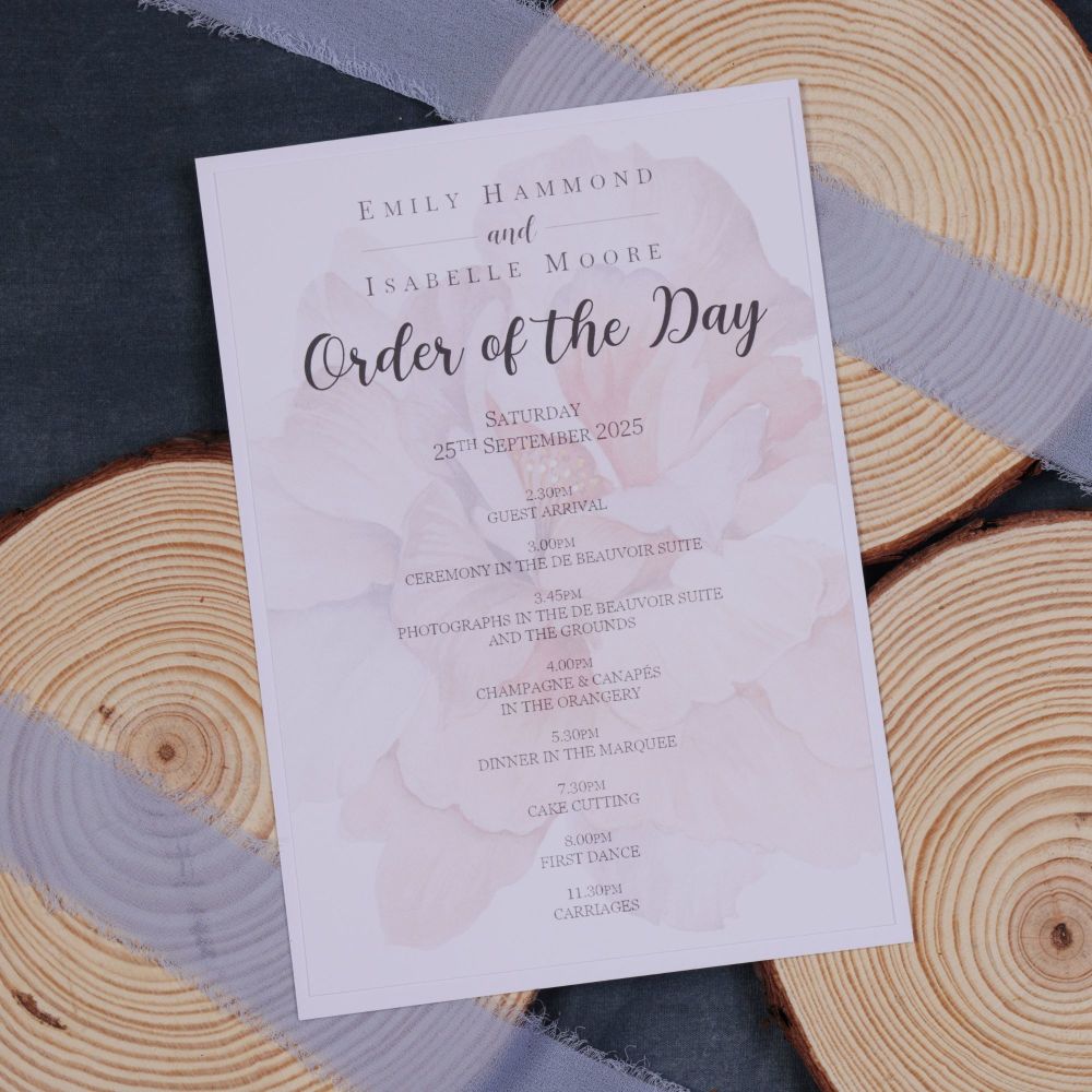 The Bold and the Beautiful Order of the Day / Service Card - Option 1