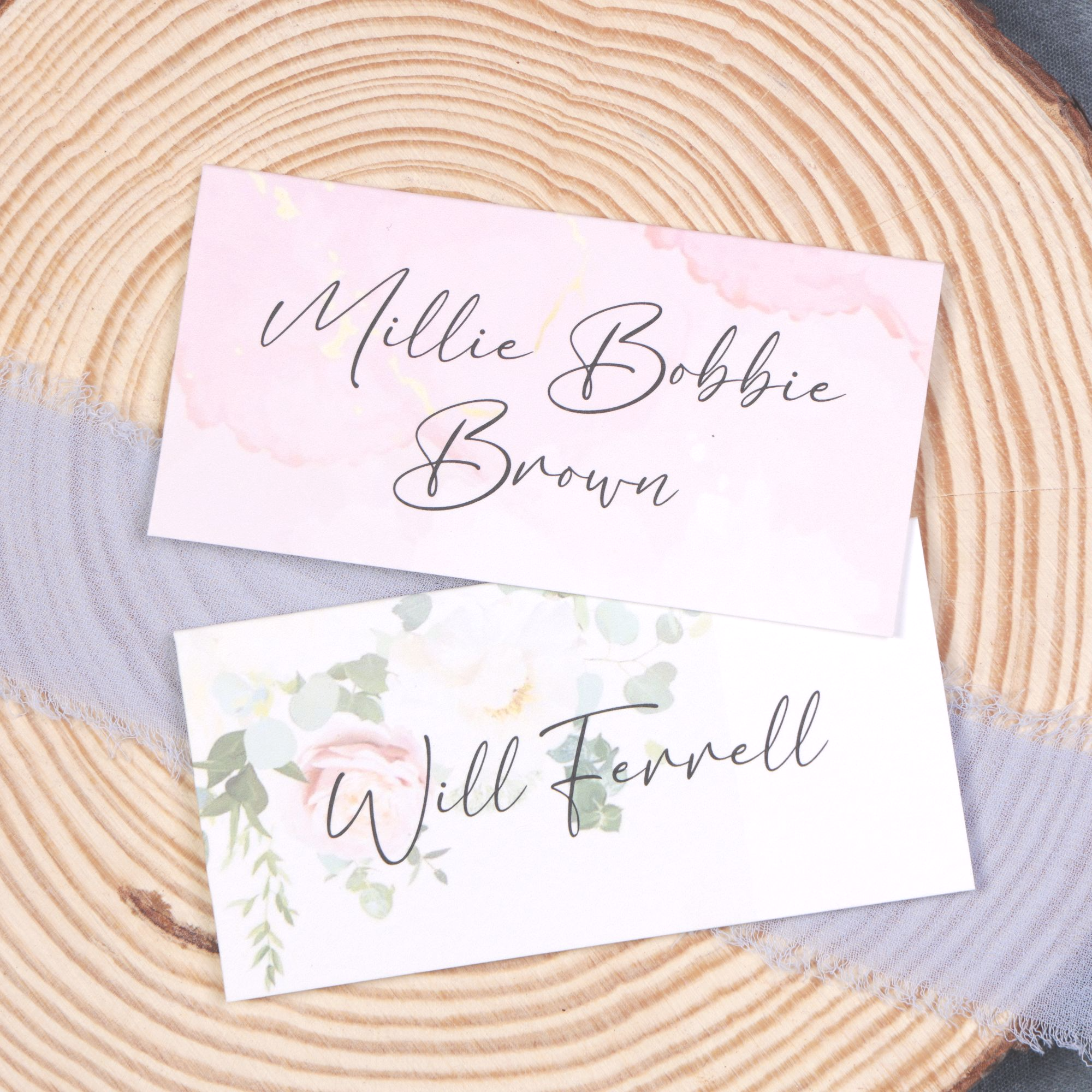 Romance and Roses Place Cards