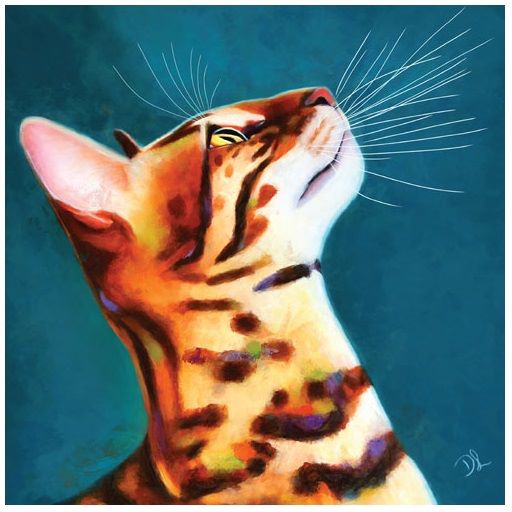 Denise Laurent Art - Greetings Card "What's up"