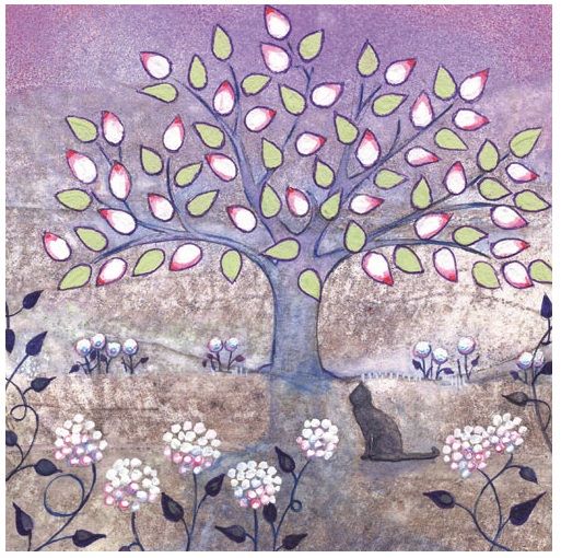 Penny Gaj Art - Greetings Card "Cat & Tree"