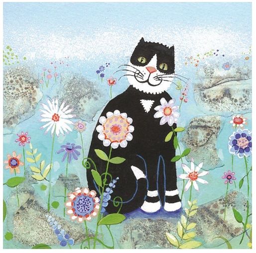 Penny Gaj Art - Greetings Card "Happy Cat"