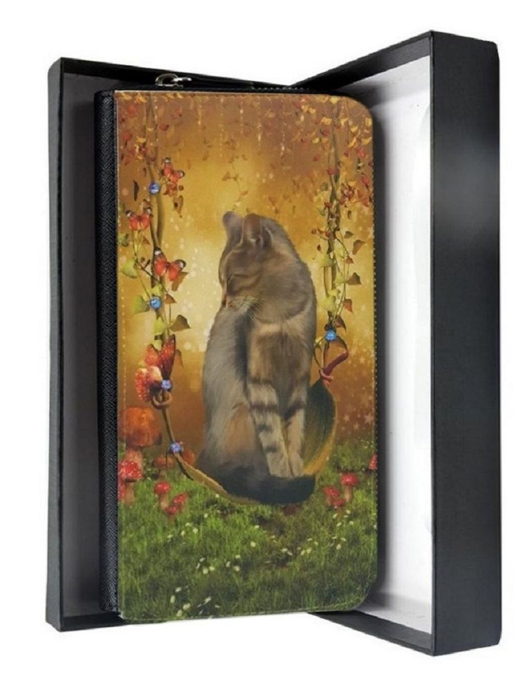 Crystal Sparkle Large Purse - Fantasy Cat Art - Autumn Enchantment - Cat Pu