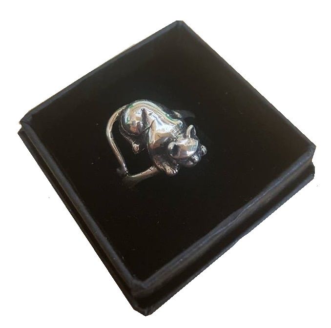R30 - Sterling Silver Cat Ring - Cat Playing - 2 Sizes Available