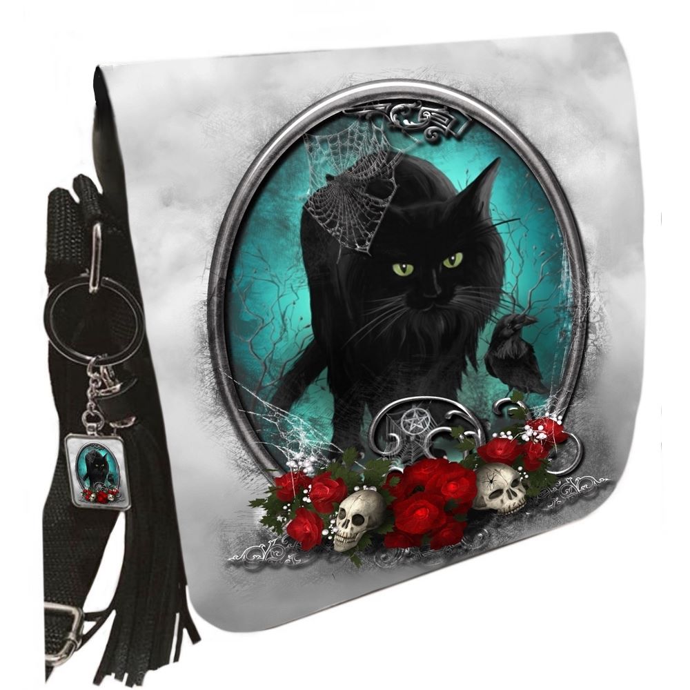 Small Shoulder Cat Bag With Tassel Ring - Familiar Protection