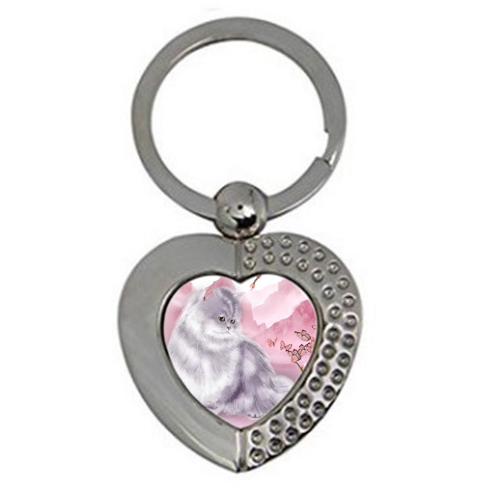 Heart Shaped Metal Boxed Keyring -  Marley & The Cherry Blossoms