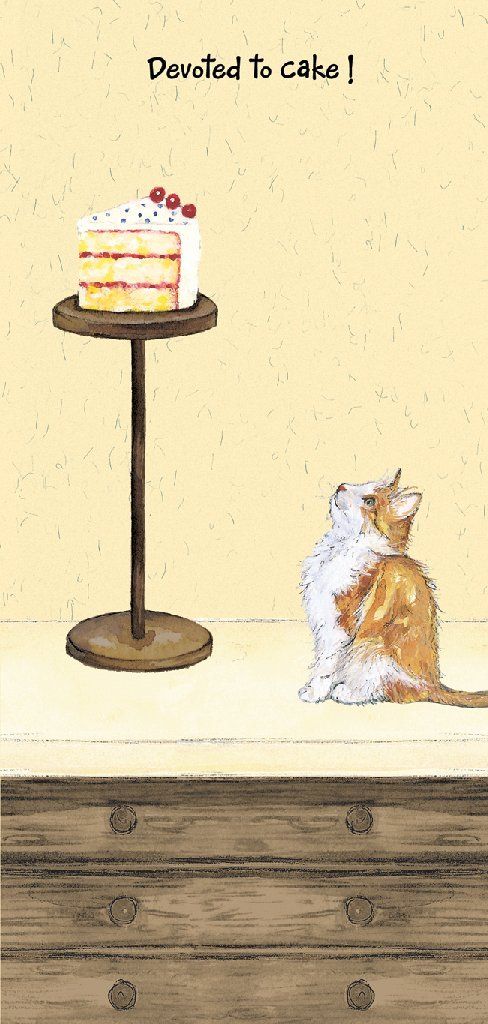 Magnificent Moggies Greetings Card - Ginger Cake