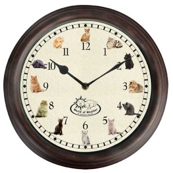 Cat Sounds Round Wall Clock