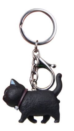 Walking Cat Keyring - Black Cat