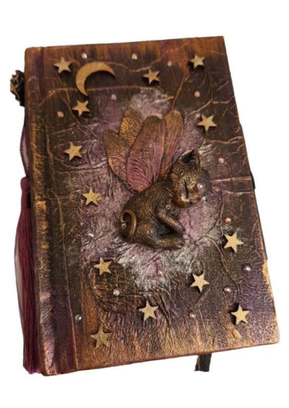 Sleeping Dragonfly Kitten Hardbacked Journal & Pencil