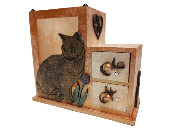 Cat & Tulip, 2 Drawer Storage Unit