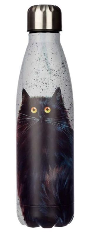 Kim Haskins Black Cat Reusable Stainless Steel Hot & Cold Thermal Insulated