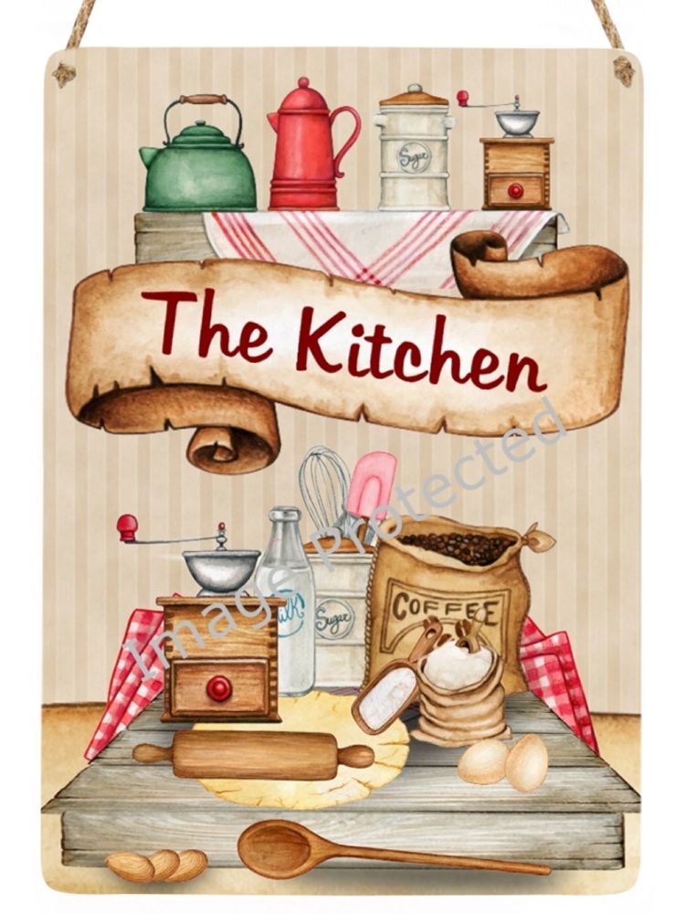 Hanging Metal Sign - The Kitchen - WAS £8.99