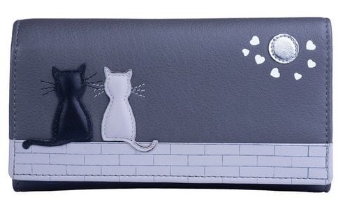 Midnight Cats Matinee Purse - RFID - Grey - 3536 35