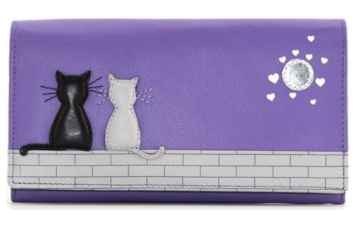 Midnight Cats Matinee Purse - RFID - Purple - 3536 35
