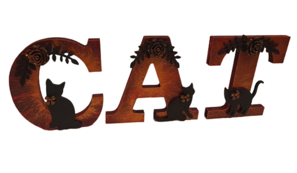 Freestanding Letters - Cat - Copper/Black - G321