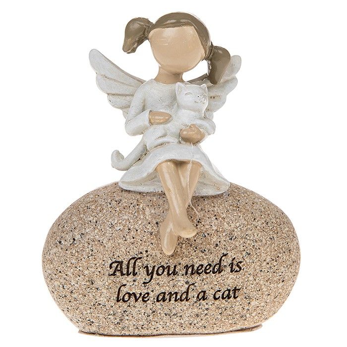 Angel Stone - Cat Ornament - All You Need Is Love and a Cat