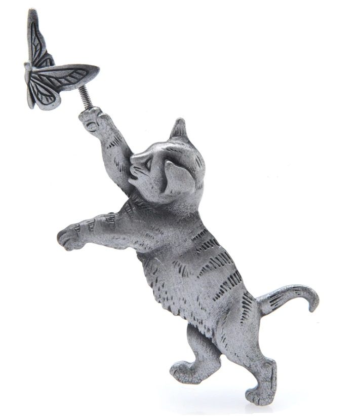 Silver Colour - Cat Chasing a Butterfly