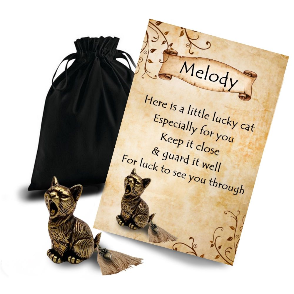 Brass Lucky Charm Cat - Melody - DUE SOON