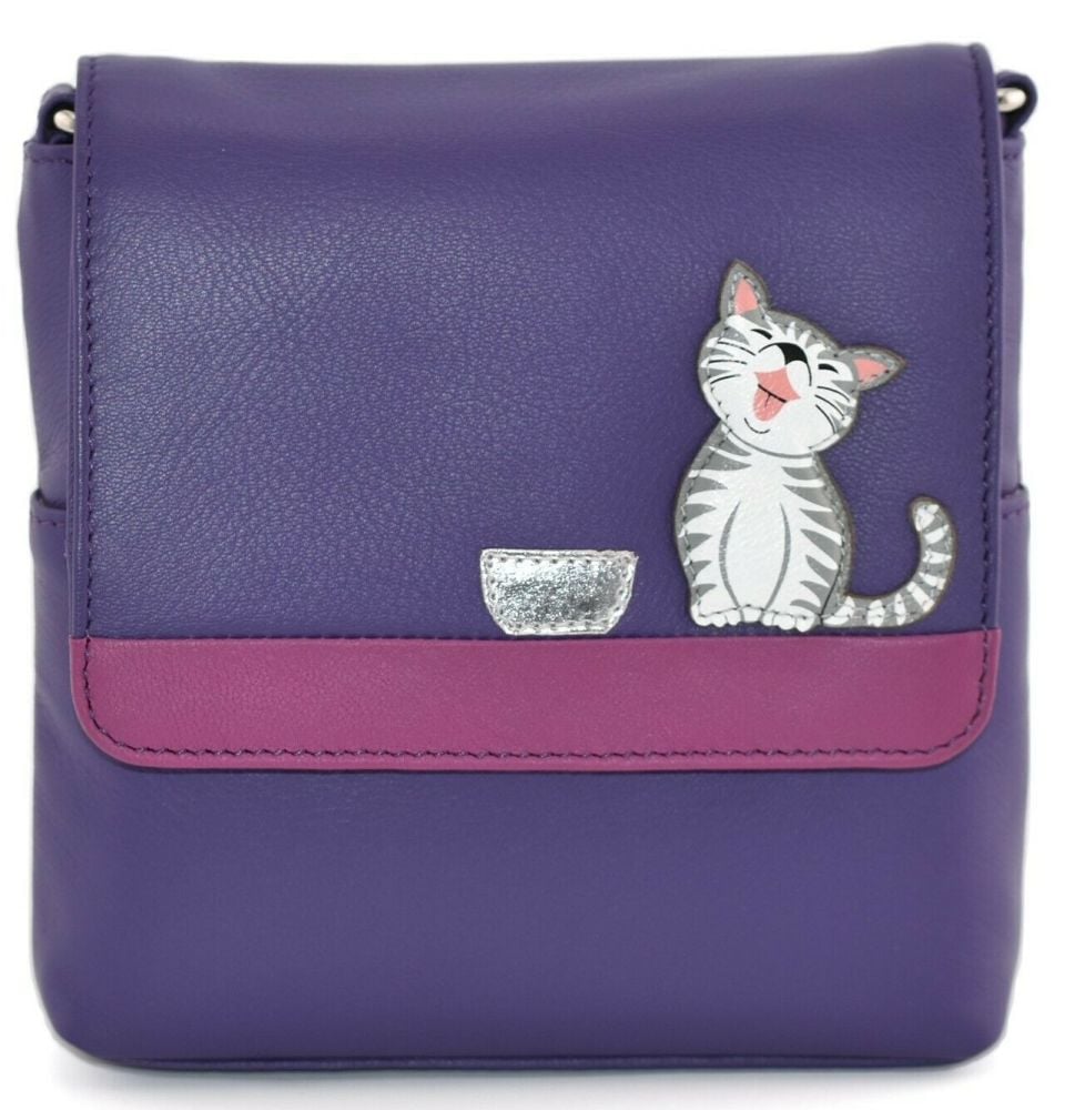 Ziggy Cat MINI Cross Body Bag  - Purple - 7228 99