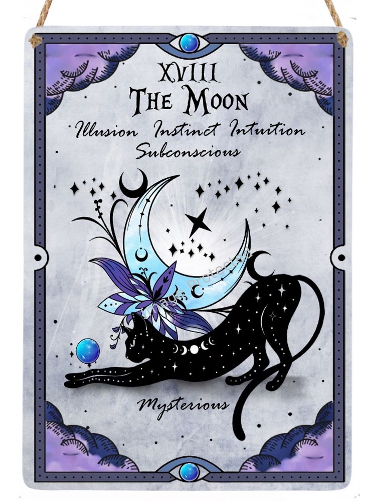 Black Cat Sign - The Moon - Tarot Card Sign