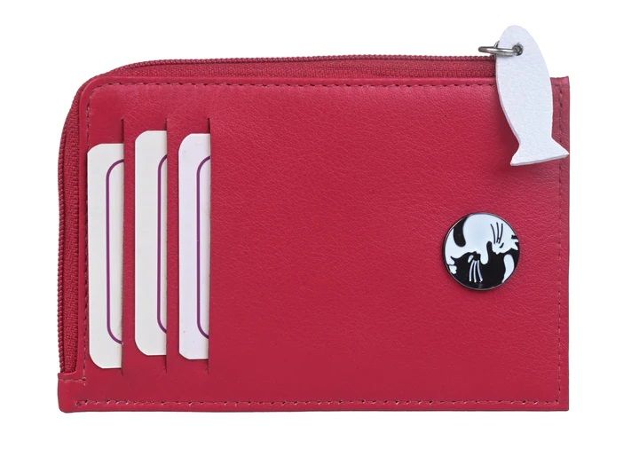 Azure Cat Logo Card and Coin Purse - Pink - 427171