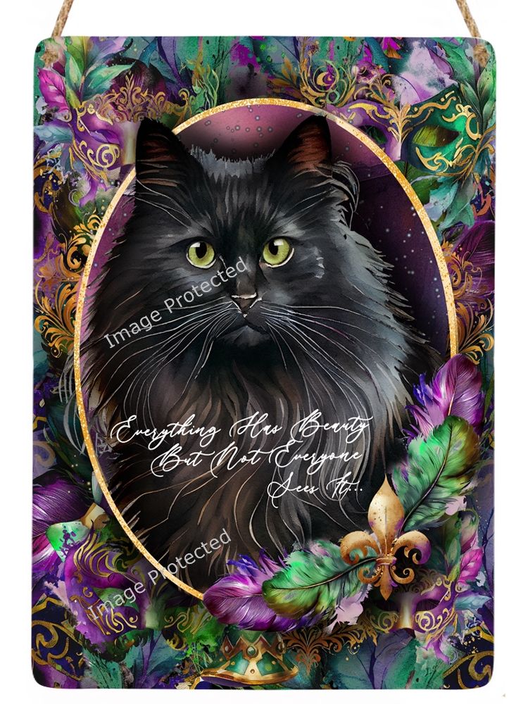 Black Cat Sign - Masquerade - Everything Has Beauty, But Not Everyone Sees 