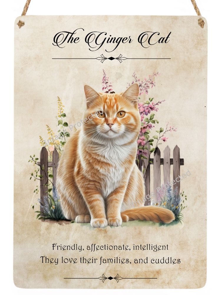 Cat Breed Sign - Ginger Cat