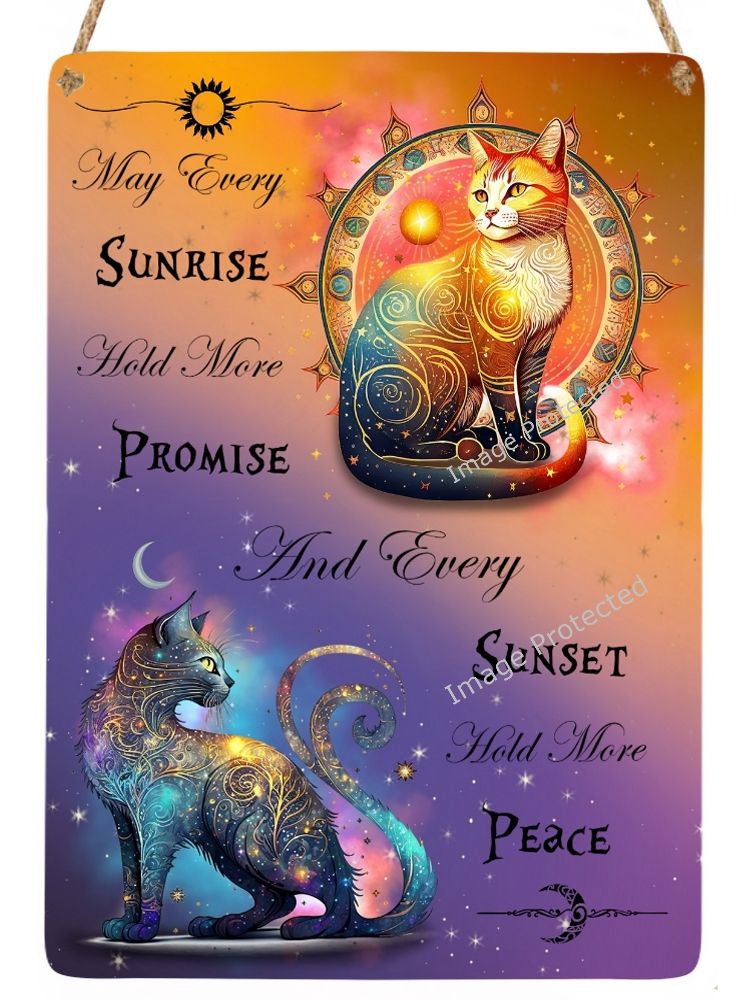 Sun/Moon Cat Sign - Dawn to Dusk Quote