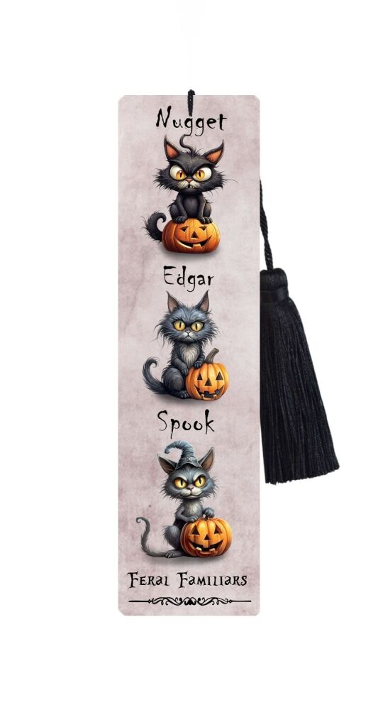 Large Metal Bookmark With Tassel - Feral Familiars