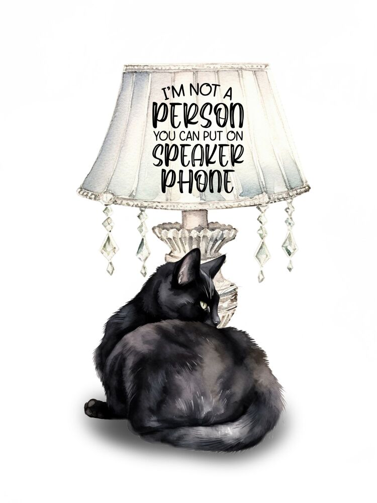 A4 Cat Art Quote Print -  Classic Collection - Not on loud speaker