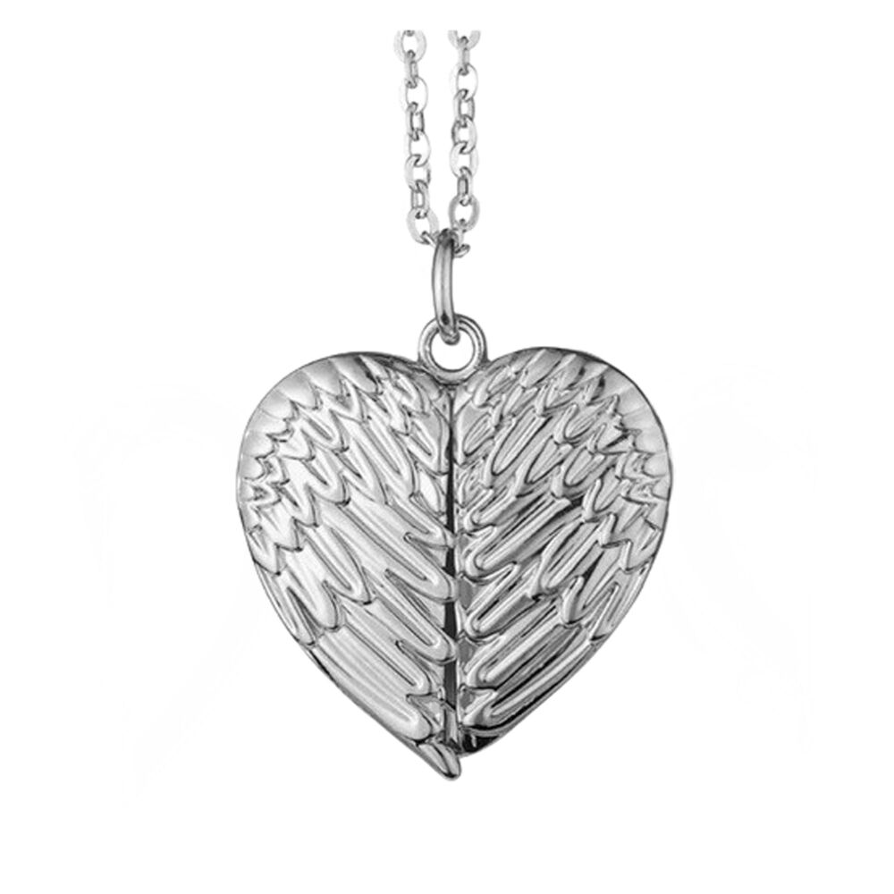 Memorial Pet Locket - Silver Wing Heart