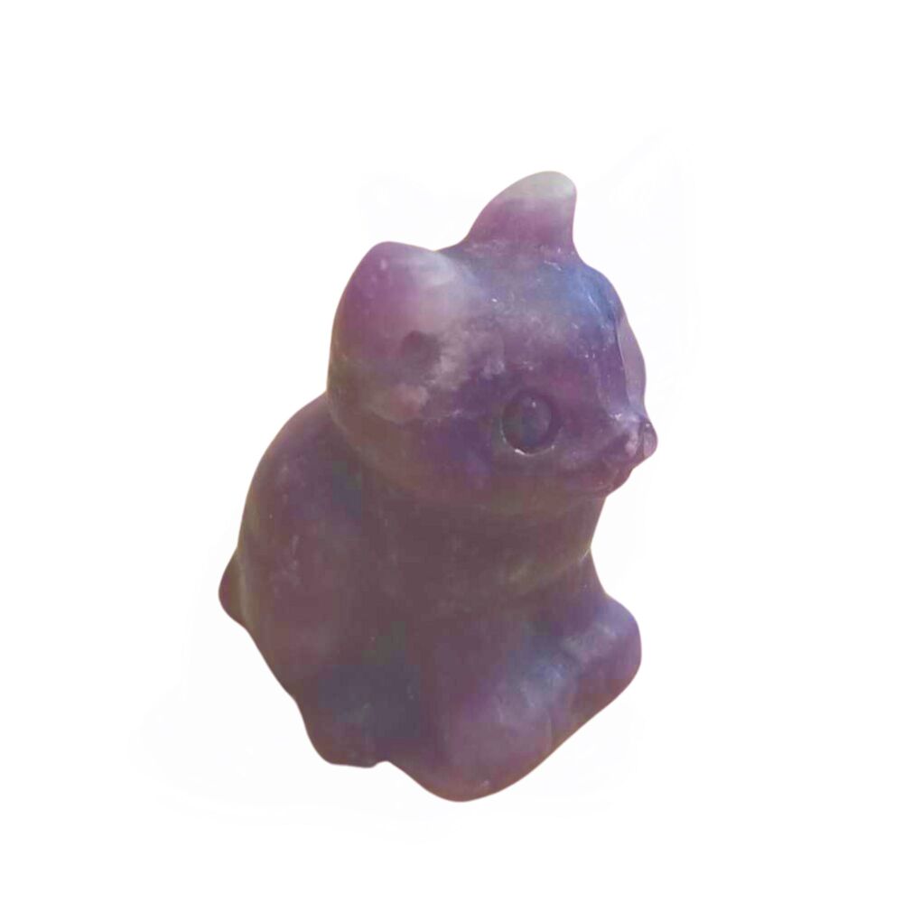 Lepidolite Crystal Sitting Cat